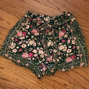 American Eagle Floral Paper Bag Shorts!